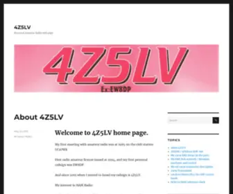 4Z5LV.net(Personal Amateur Radio web page) Screenshot