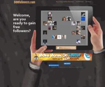 500Followers.com(Gain Twitter Followers) Screenshot