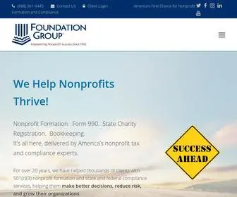 501C3.org(The Foundation Group provides services for IRS 501(c)(3)) Screenshot