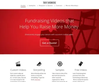 501Videos.com(Fundraising videos for nonprofit organizations) Screenshot