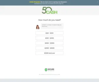 50Cash.com(Get a secure loan as soon as the next business day) Screenshot