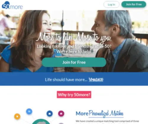 50More.com(The Online Dating Site for 50) Screenshot