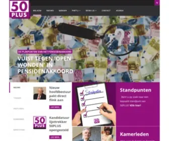 50Pluspartij.nl(50PLUS) Screenshot