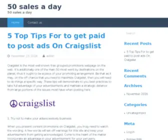 50Salesaday.com(50 Guaranteed Sales A Day) Screenshot