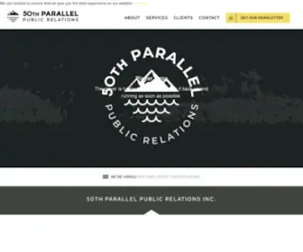 50Thparallelpr.com(50th Parallel Public Relations) Screenshot