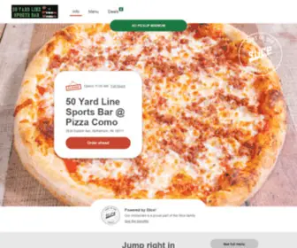 50Yardlinesportsbarpizzacomo.com(50 Yardlinesportsbarpizzacomo) Screenshot