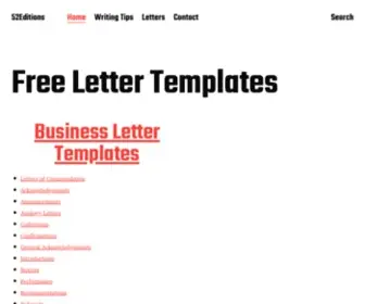 52Editions.com(Free Letter Writing Templates. We have over 1000+ FREE Professionally Written Letter Templates) Screenshot