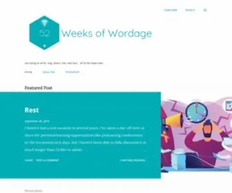 52Weeksofwordage.com(52 Weeks of Wordage) Screenshot