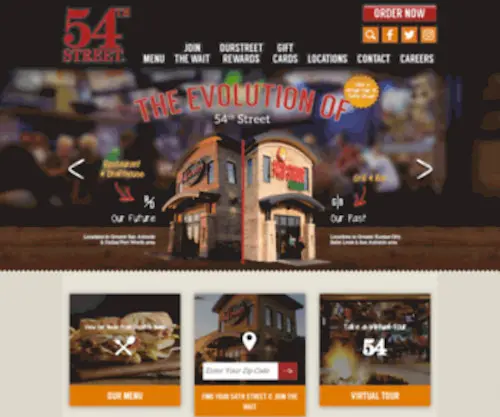 54THStreetrestaurants.com(54th Street) Screenshot