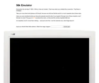 56K-Emulator.co.uk(Experience the World Wide Web) Screenshot