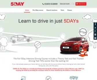 5Day.co.uk(5Day intensive driving courses) Screenshot