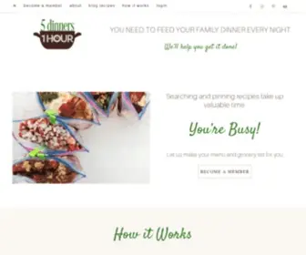 5Dinners1Hour.com(Meal Planning Service) Screenshot