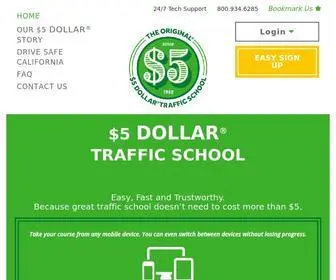 5Dollartrafficschool.com($ 5 Dollar Traffic School) Screenshot