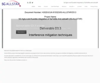 5G-Allstar.eu(5G AgiLe and fLexible integration of SaTellite And cellulaR) Screenshot