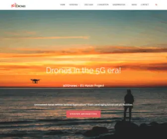 5Gdrones.eu(Unmanned Aerial Vehicle Vertical Applications) Screenshot