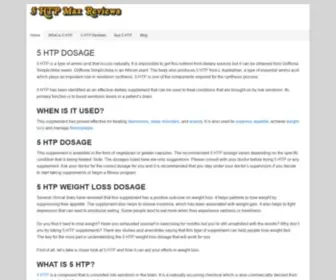 5HTpmaxreviews.com(5 HTP Dosage) Screenshot