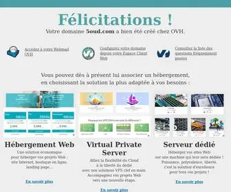 5Oud.com(OVH accompagne votre évolution grâce au meilleur des infrastructures web) Screenshot