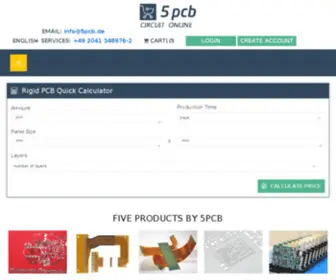 PCB.com(Printed Circuit Boards) Screenshot