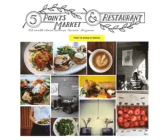 5Pointstucson.com(5 Points Market & Restaurant) Screenshot