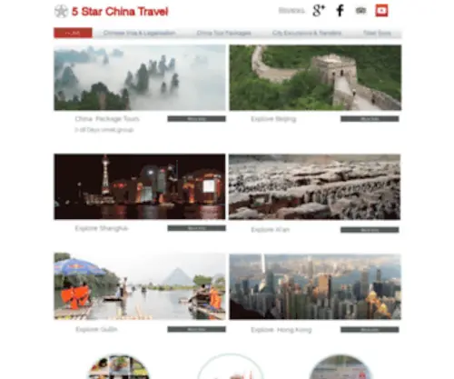 5Starchinatravel.com(Group Visa for China) Screenshot