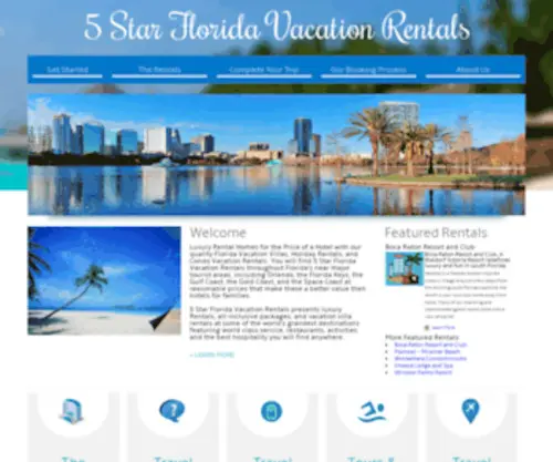 5Starfloridavacationrentals.com(5 Star Florida Vacation Rentals) Screenshot