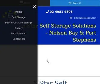 5Starstorage.com.au(5 Star Self Storage Nelson Bay & Port Stephens) Screenshot