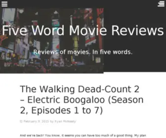 5Wordmoviereviews.com Screenshot