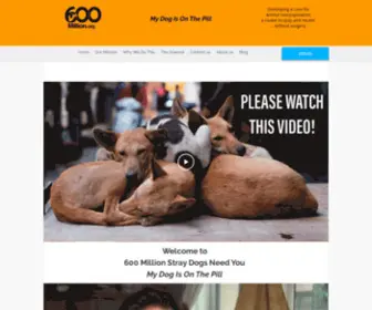 600Milliondogs.org(At 600 million dogs we are developing a cure for animal overpopulation) Screenshot