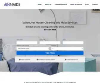 604Maids.ca(Vancouver House Cleaning and Maid Services) Screenshot