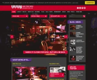 606Club.co.uk(606 Club Chelsea) Screenshot