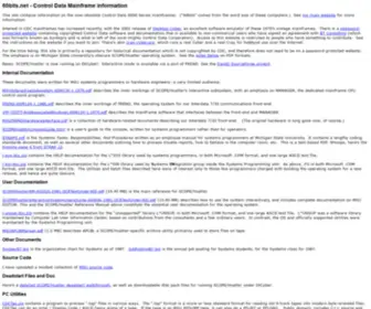 60Bits.net(Control Data Mainframe information) Screenshot