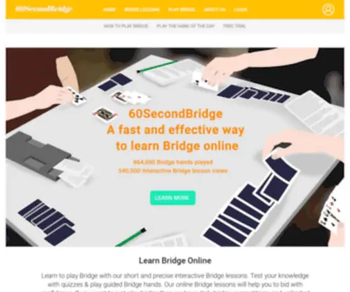 60Secondbridge.com(Learn To Play Bridge Online) Screenshot