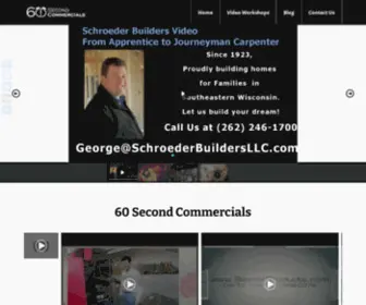 60Secondcommercials.com(60 Second Commercials) Screenshot