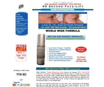 60Secondfacelift.com(Vikki LaMotta's 60 Second Face Lift) Screenshot