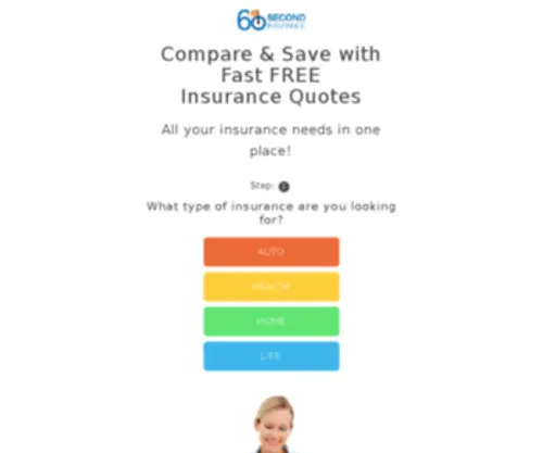 60Secondinsurance.com(60 Second Insurance) Screenshot