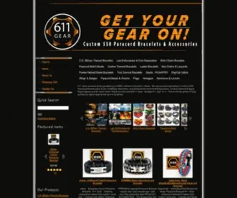 611Gear.com(611 Gear specializes in Custom 550 Paracord Themed Gear) Screenshot