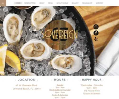 63Sovereign.com(Restaurant) Screenshot