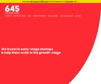 645Ventures.com(645 Ventures invests in early) Screenshot