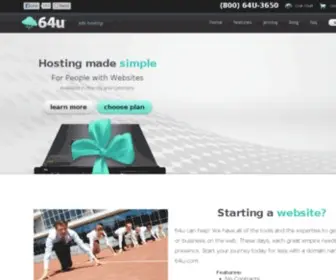 64U.com(VDS Hosting) Screenshot