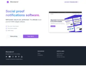 66Socialproof.com(Social proof & FOMO Widgets Tool) Screenshot