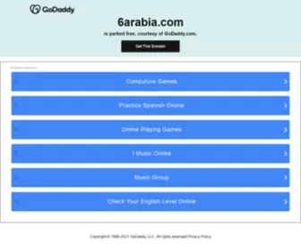 6Arabia.com(The Leading Arabia Site on the Net) Screenshot