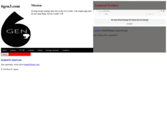 6Gen3.com(Managing your life with 6gen3 Digital Products) Screenshot