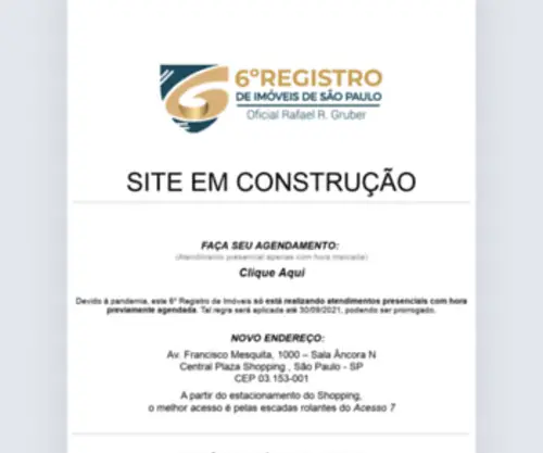 6Risp.com.br(6º Registro de Imóveis de São Paulo) Screenshot