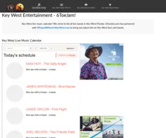 6Toejam.com(Key West Bars Live Music Calendar) Screenshot