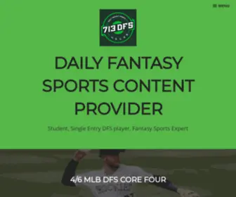 713DFS.com(Student, Single Entry DFS player, Fantasy Sports Expert) Screenshot