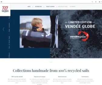 727Sailbags.us(727 Sailbags designs and makes a range of unique products in France from 100% recycled sails) Screenshot
