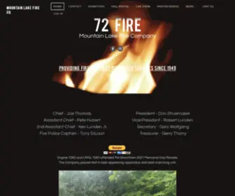 72Fire.com(Mountain Lake Fire Co) Screenshot