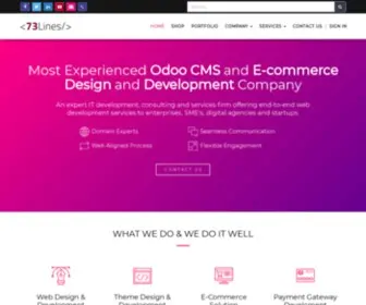 73Lines.com(CMS, Ecommerce Web Development & Design Company) Screenshot