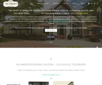740Front.com(740 Front an American Dining Saloon in Louisville) Screenshot