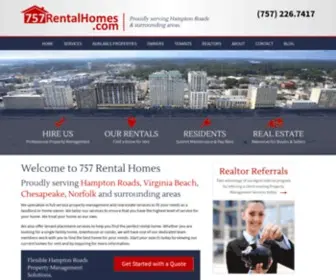 757Rentalhomes.com(Hampton Roads Property Management and Property Managers) Screenshot